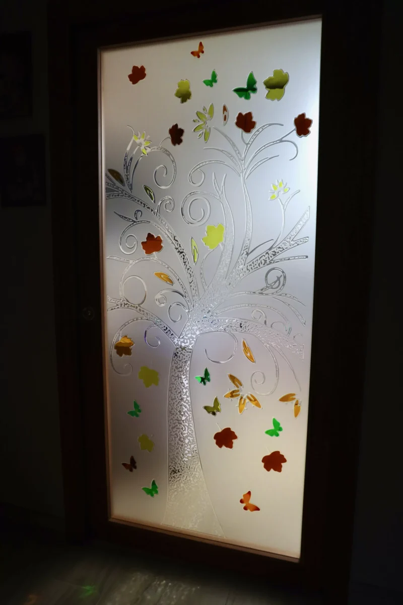 Vetro decorato con resine albero resina 1porta - immagine 4