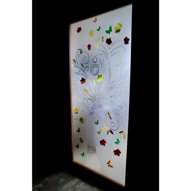 Vetro decorato con resine albero resina 1porta - immagine 2