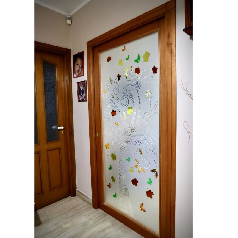 Vetro decorato con resine albero resina 1porta - immagine 3