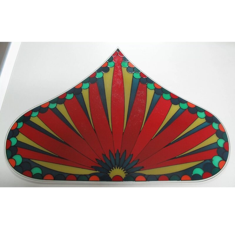 Vetro decorato con resine sudve0018